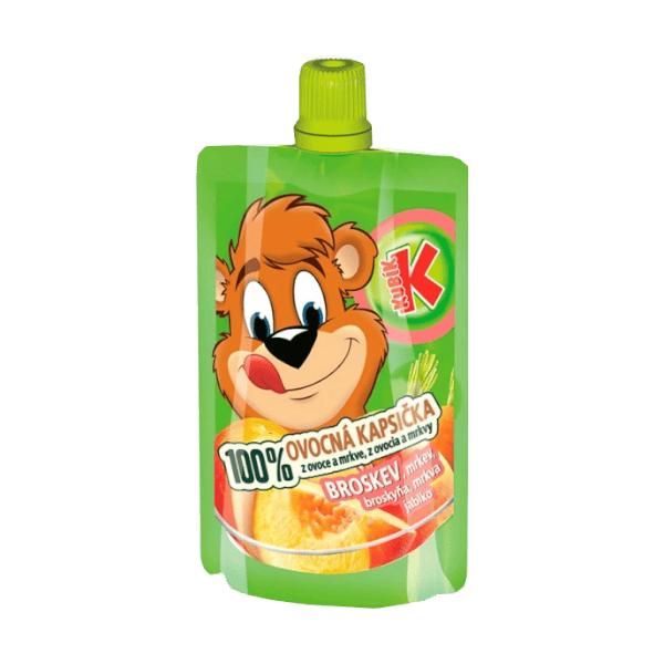 KUBIK 100% BROSKYNA+JABLKO 100G/12KS