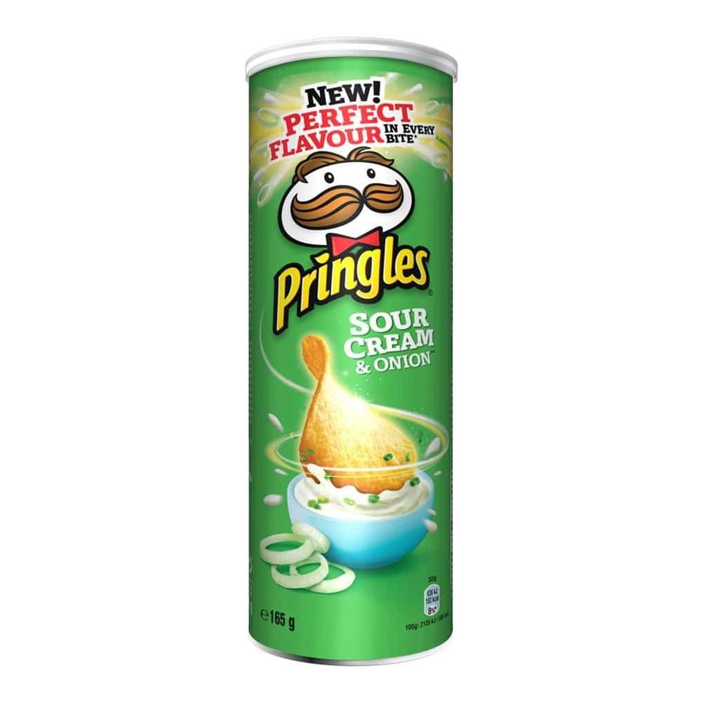 CHIPS PRINGLES CREAM&ONION 165G/19KS
