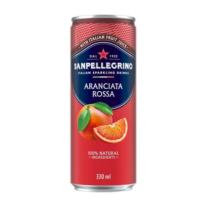 SANPELLEGRINO CERVENY POMARANC Z 0,33L/24KS