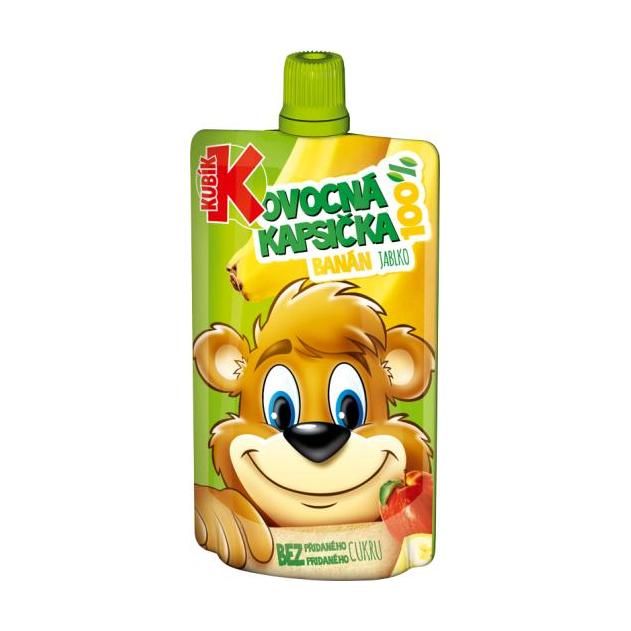 KUBIK 100% BANAN-JABLKO 100G/12KS