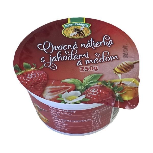 OVOCNA NATIERKA S JAHODAMI A MEDOM NATUR 250G/10KS