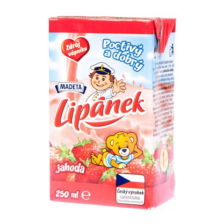 LIPANEK MLIEKO JAHODA 250ML/27KS