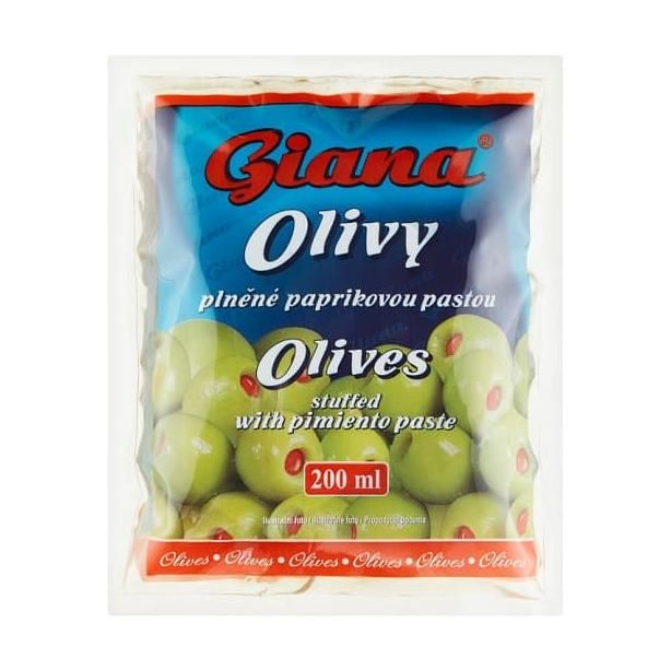 OLIVY ZELENE S PAPRIKOU GIANA 0,2L/36KS
