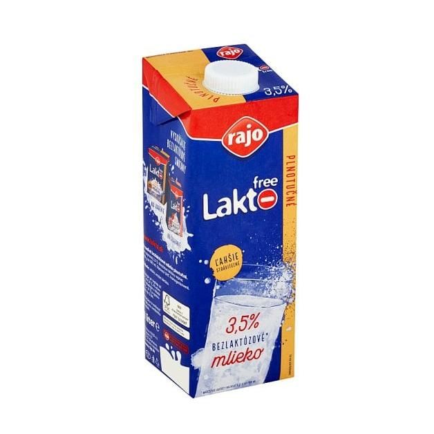 TRV.MLIEKO BEZLAKTOZOVE 3,5% RAJO 1L/12KS