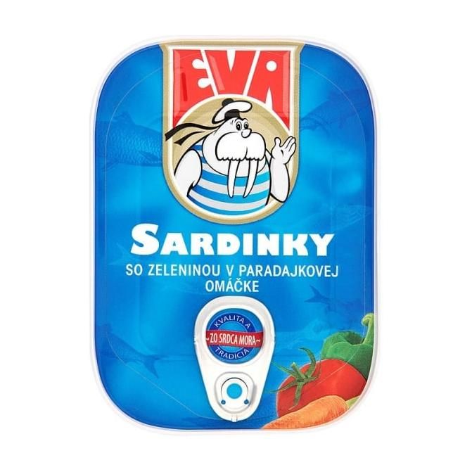 SARDINKY SO ZELENINOU EVA 115G/30KS
