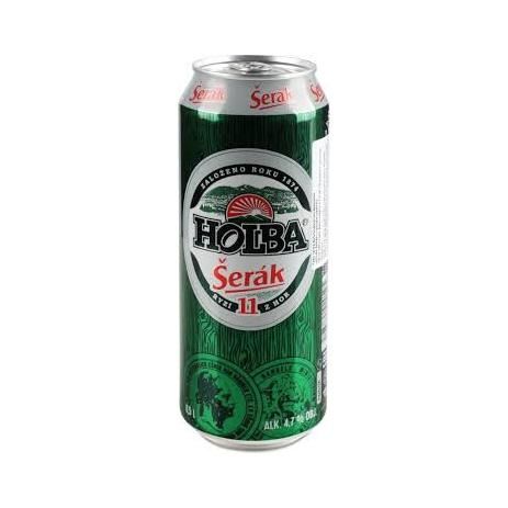 PIVO HOLBA SERAK 11° SVETLY LEZIAK 4,7% Z 0,5L/24KS