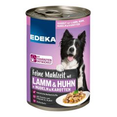 KONZ.PES EDEKA JAHNA+KURACIE MASO S MRKVOU 400G/12KS