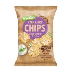 CHIPS CORN&RICE SMOTANA A PAZITKA 50G/14KS