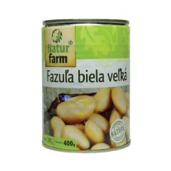 FAZULA VELKA BIELA NATURFARM 400G/24KS